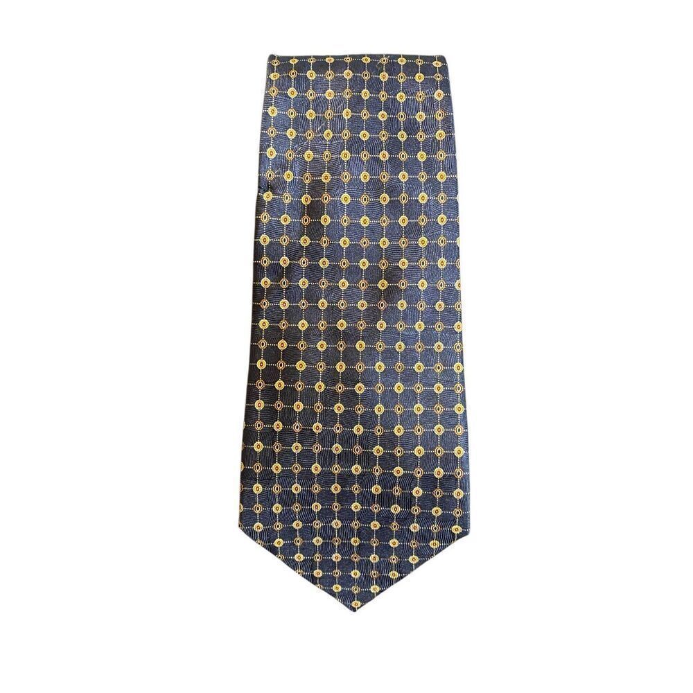 Carlos Denenezia men’s vintage, handmade, navy blue, 100% silk tie, 57